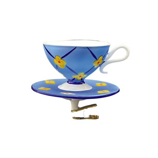 Christopher Radko, Sips and Saucers, Blue Daisy (2001)