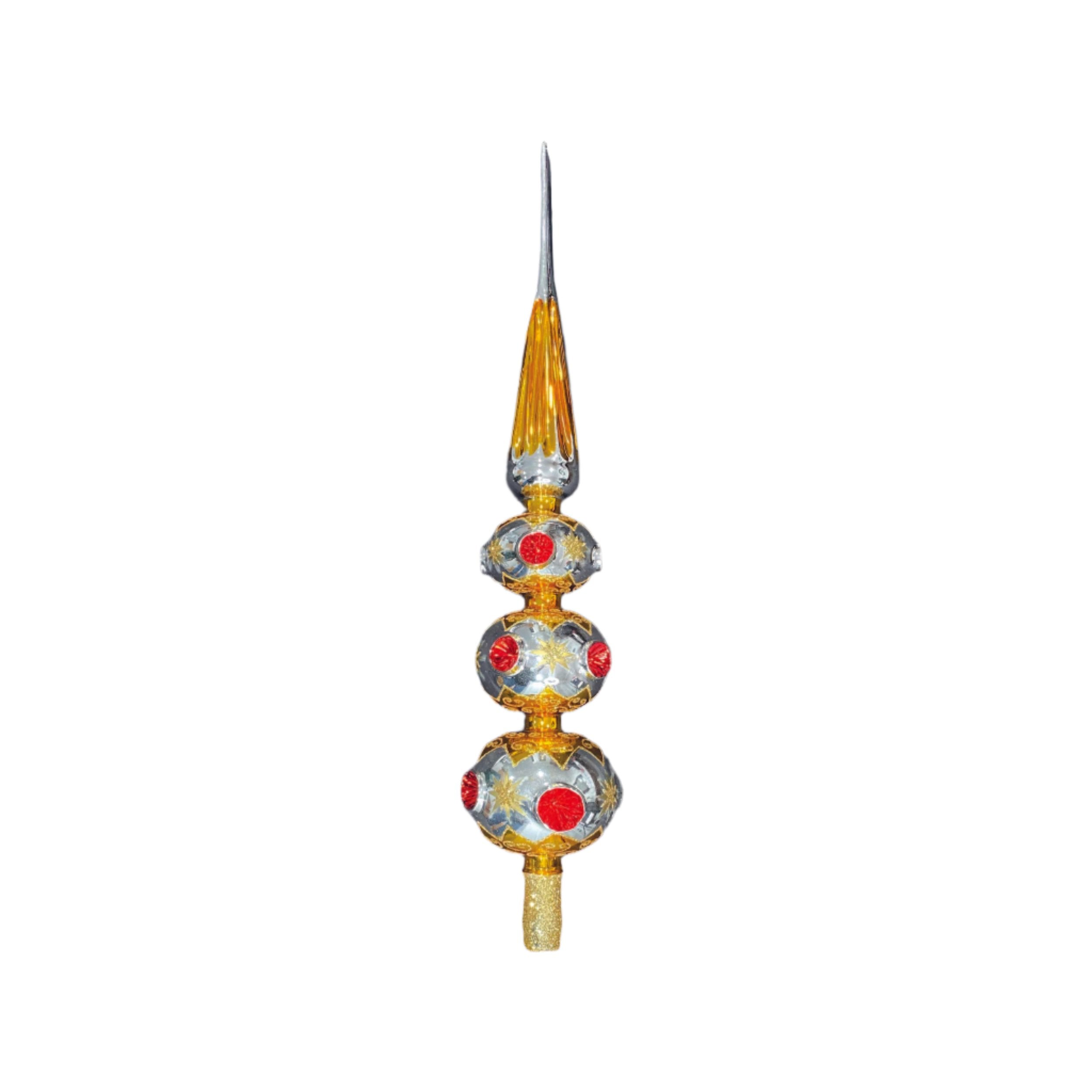 Radko Golden Rood Christopher Radko, Golden Crescendo Finial (1994) – Caribou Christmas