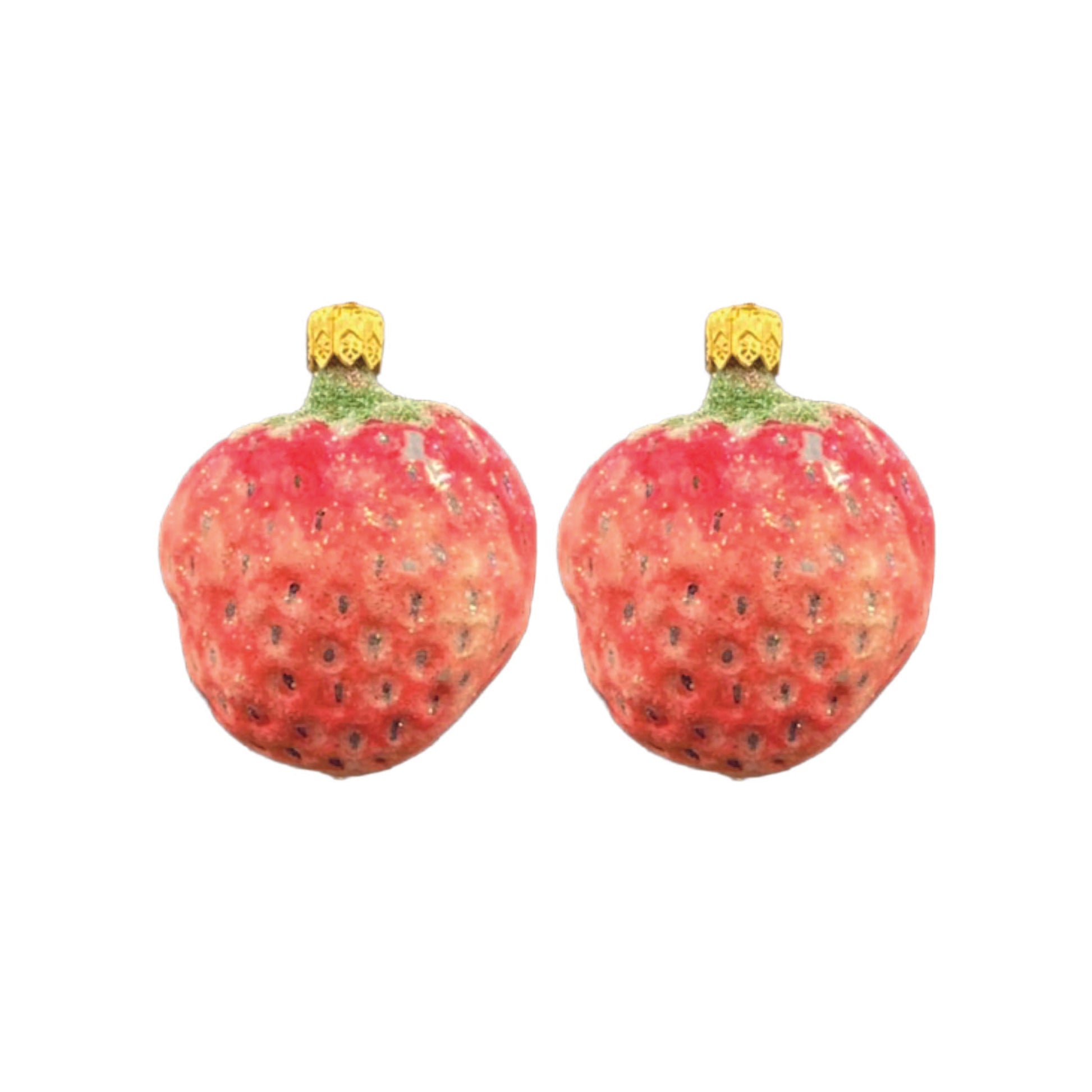 Christopher Radko, Strawberry (Set of 2) (MINOR PAINT LOSS) (1994)