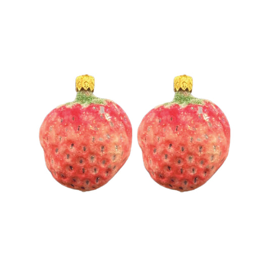 Christopher Radko, Strawberry (Set of 2) (MINOR PAINT LOSS) (1994)